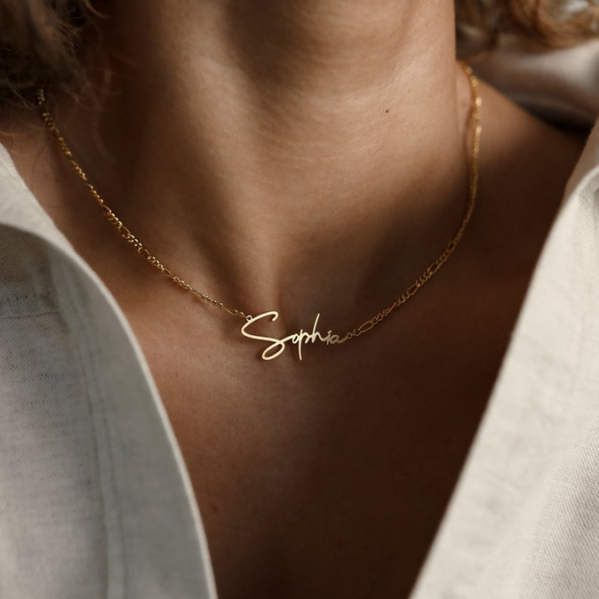 Personalized Cursive Writing Necklace